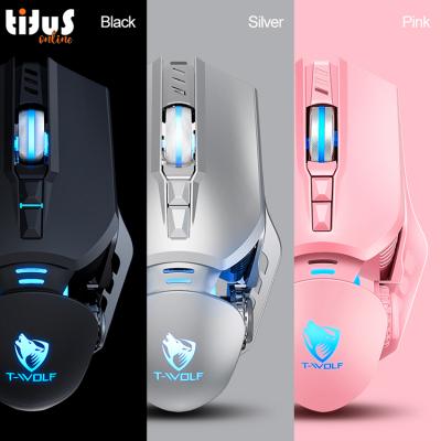 China G530 Gaming Mouse RGB Gaming Mouse Gamer USB Core 6400dpi 6Keys Lightweight Backlit Pink Wired Ergonomic Glowing Gaming Mouse for sale