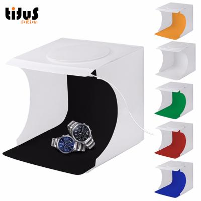 China For Small Items PU5022 2 LED Panels Folding Portable Studio Box Shooting Tent Box With 6 Colors Backdrop View For Small Items for sale