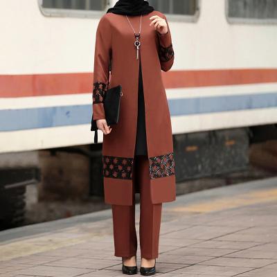 China Two Piece Dubai Abaya Middle East Costume Muslim Women Islamic Clothing New Southeast Asian Clothing M/L/XL/XXL for sale