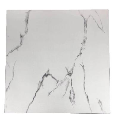 China Glazed Metallic Tiles Inkjet Polished Glazed CZ White Marble Ceramic Floor Tiles for sale