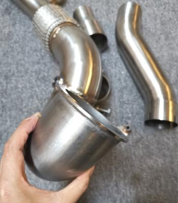 China MK7 MK7.5 downpipe for golf r downpipe for audi S3 2.0T Decat downpipe 2013+ GOLF R Audi TT tts downpipe for sale