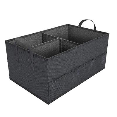 China Hot Sale Car Storage Bag Car Trunk Storage Organizers Collapsible Car Trunk Organizers Cargo Storage Box Containers With Strap Handle For SUV for sale