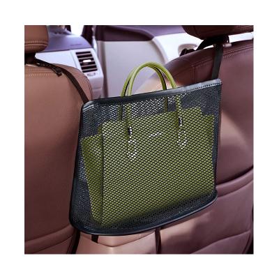 China Business/Car Mesh Organizer Large Capacity Luxury Single Car Pocket Handbag Holder Car Back Seat Net Bag Net Bag for sale