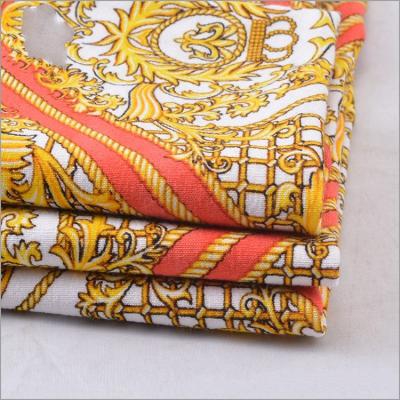 China Rusha Textile Knitted Jersey Screen Printing 95% Viscose 5% Spandex Custom Printed Rayon Fabric for sale