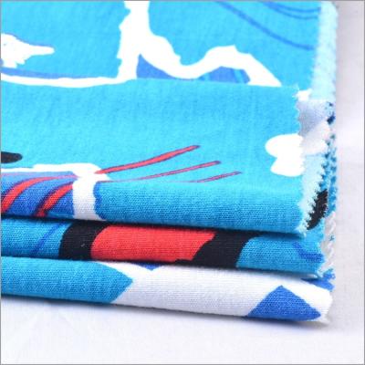 China Rusha Textile Single Jersey 95% Viscose 5% Spandex Knitted Spun Rayon Printed Fabric for sale