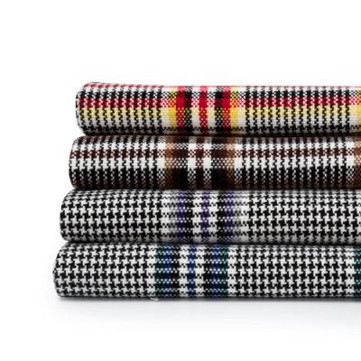 China Fashionable Wool Tweed Check Stripe Fabric For Winter Coat for sale