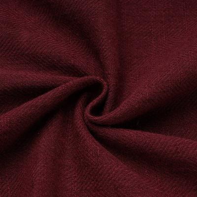 China Woven Pure Double Linen Rayon Herringbone Twill Fabric For Pants for sale