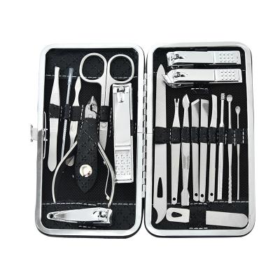 China For Clippers Kit Stainless Steel Professional Manicure Nail Tool Kit Grooming Nail Care 19Pcs Pedicure Nail Kit For Daily Life for sale