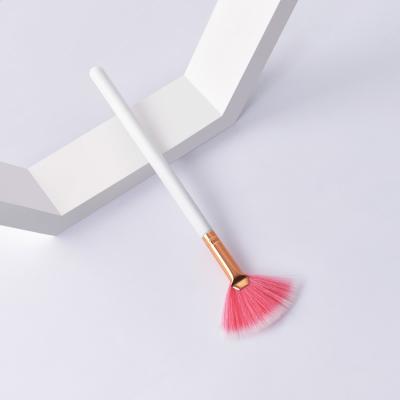 China Fan Brush 1Pcs Mini Fan Brush Single Makeup Brush White Brush Custom for sale