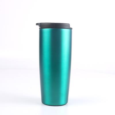 China Sustainable New Products 380ml Double Wall Vacuum Thermos Hot Mug With New Plastic Lid BPA Free BL-5105A for sale