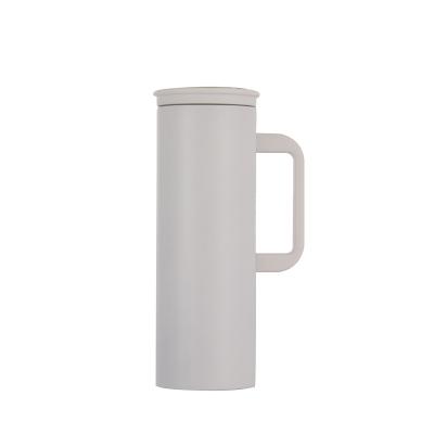 China Durable Classic Plastic Handle 450ml Vacuum Insulated Thermos Coffee Mugs Leakproof Stainless Steel Tea Mugs for sale