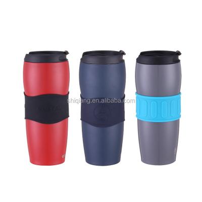 China Sustainable Classic 14oz Vacuum Insulated Stainless Steel Travel Mug With Leakproof Lid for sale