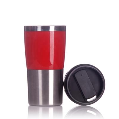 China Sustainable 450ml Red Thermal Travel Mug Stainless Steel Vacuum Insulated Mug for sale