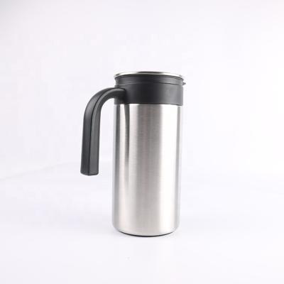 China Sustainable Outdoor Camping Sports Stainless Steel Water Tea Coffee Jug Stainless Steel Pot for sale