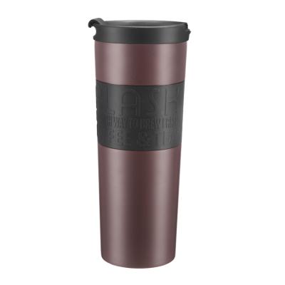 China 600ml Sustainable Double Wall Stainless Steel Vacuum Insulated Thermal Mug With Leakproof Lid for sale