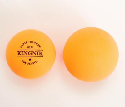 China Logo (white or orange, custom made) of 44mm large plastic plastic table tennis ball for sale