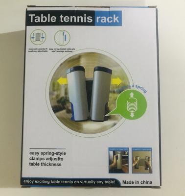 China Plastic Retractable Portable Adjustable Plastic Table Tennis Rack Support (Built-in Support and Net 190cm in Length) for sale