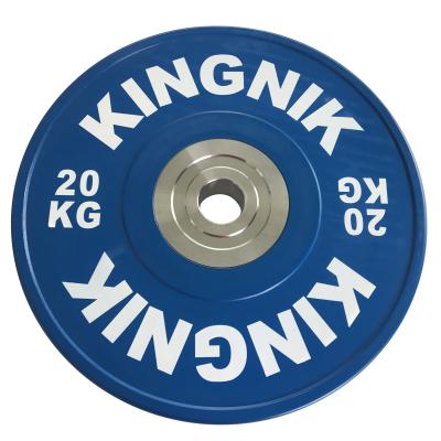 China WEIGHTLIFTING 20KG BLUE RUBBER BUMPER PLATE 20KG blue HIGH QUALITY for sale