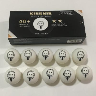 China ABS Europe version-b KINGNIK premium plastic 2star training table 40+ white plastic tennis ball, 10balls/box for sale