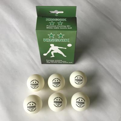 China Unique ABS plastic KINGNIK 2star by Loka 6balls/box premium white plastic training table 40+ tennis ball (French version) for sale