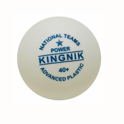 China New in plastic! KINGNIK National Teams One Star Power 40+ Plastic White Table Tennis Ball (Customized Logo) for sale