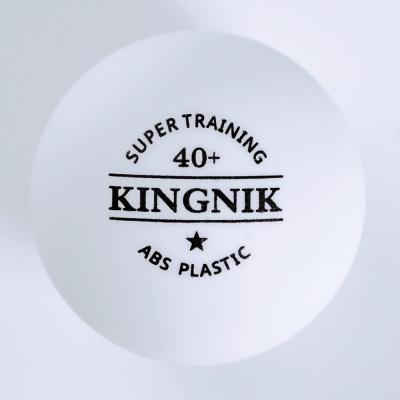 China Plastic White 40+ Ping Pong Ball One Perfect Rounding Plastic Star KINGNIK (Customized Logo) for sale