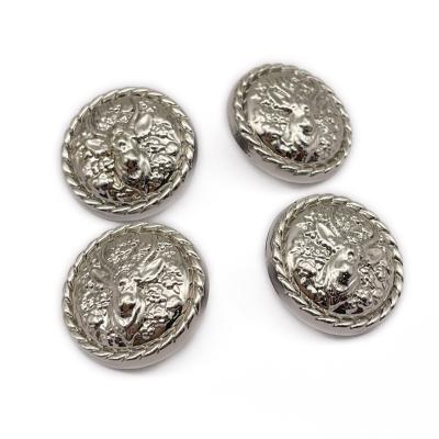 China Factory Hot Selling New Design Hot Custom Made Deer Main Zinc Alloy Leg Buttons For Coat for sale