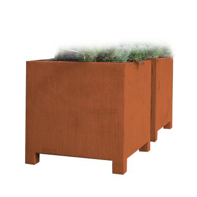 China Rustic Custom Corten Steel Landscape Pot Planter For Sale for sale