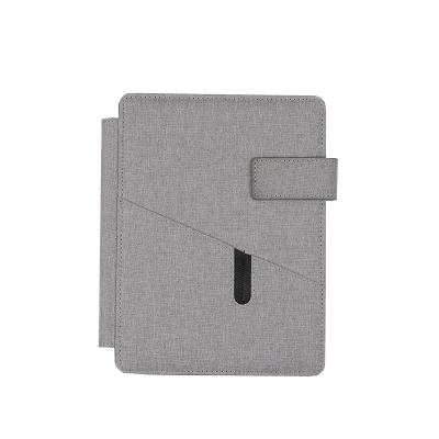 China Custom Cloth A5 Folder Cloth Conference Folder Nylon Notebook Organizer Notebook with Power Bank for sale