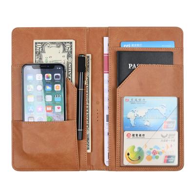 China Fashion Passport Holder Wholesale PU Leather Custom Design Multifunctional Passport Ticket Holders for sale