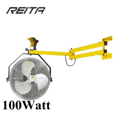 China Cargo loading 100Watt led dock FAN light armkit swing arm dock light for railcar loading platform for sale