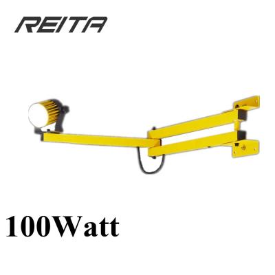 China Cargo Loading Double Strut 100Watt Led Lightweight Foldable Dock Swing Arm Loading Light for sale