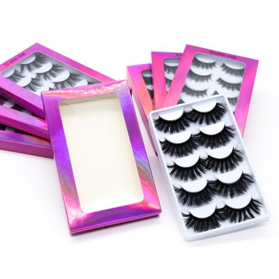 China Vender 5d 25mm Faux Mink Eyelashes False Mink Synthetic Human Hair False Thick Fluffy Eyelash for sale