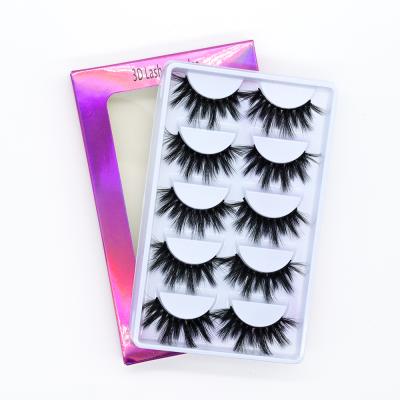 China Thick 3D 5D Faux Mink Eye Lashes Sellers 25mm Faux Mink Lashes Andlashes By Bulk Private Label 5d Mink Lashes for sale