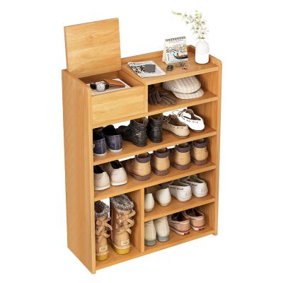 China Easy Assemble Simple Design Hot Selling Modern Wooden MDF Style Living Room Furniture Wooden Shoe Rack for sale