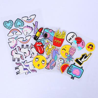 China Hot high quality custom made 3d sticker custom cute cartoon notebook and cup puffy bubble stickers for kids for sale