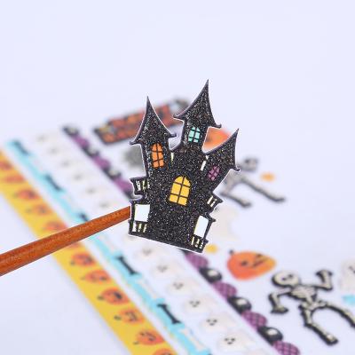 China Custom High Quality Waterproof+Eco-friendly Labels Decoration Self Adhesive Decal Printing Kids Vinyl PVC Wall Sticker For Halloween for sale