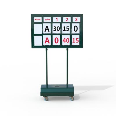 China Aluminum Alloy Green Match Stadium Scoreboard Scoring Movable With Wheel Tennis Manual Scoreboard AJ010 for sale