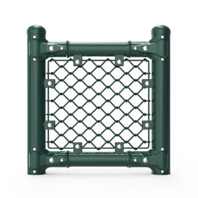 China Customizable Green Coated Iron Barriers Stadium Iron Net Playground Protection Safety Net Wire Mesh Fence Stadium Barrier for sale