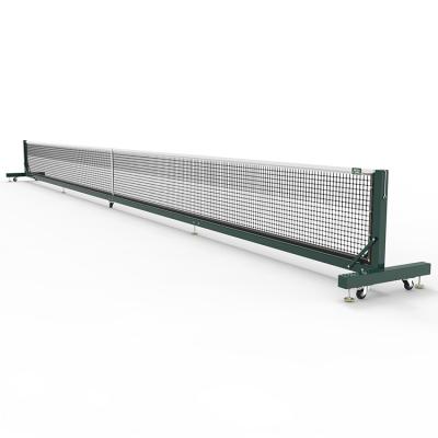 China Polyester aluminum alloy tennis post green color beach tennis net and post tennis movable column AY005 for sale