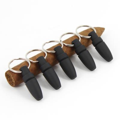 China Cheap Wholesale Cigar Leather Rubber Punch Design Cigar Puncher for sale