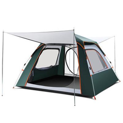 China Straight Tying Type Easy To Carry Pop Up Double Layer 3-4 Person UV Protection Oxford Outdoor Camping Tent for sale