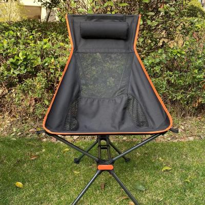 China Comfortable Camping Chair Highback Oxford Cloth With Alu7075 Frame Folding Chair With Pillow for sale