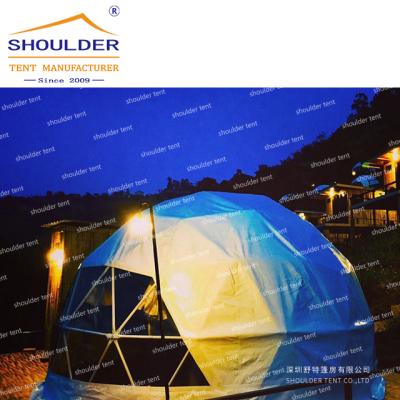 China High Reinforce Aluminum GB/6061-T6 & PVC Coated Polyester Cover Transparent PVC Geodesic Dome Tent For Wedding for sale