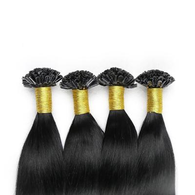 China 100% European Remy Real Virgin Hair Silky Straight Keratin Utip Hair Extension for sale