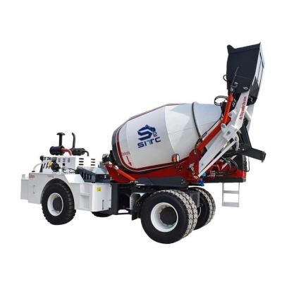 China High efficiency self loading mixer truck 4m3 4X4 diesel self loading concrete mixer trucks used in cement mixing for sale