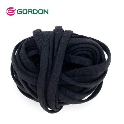 China Durable Black Elastic Nylon Fitness Rope Flat Elastic PP 5 Mm Color Elastic Rope Pull Rope for sale