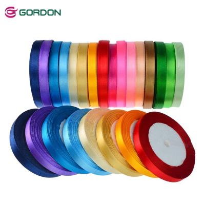 China Custom multi-sizes satin ribbon gift ribbon wholesale logo satin ribbon spool for sale