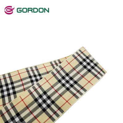 China Wholesale Multi Colors Plaid Ribbon Gordon Ribbons Gift Packing Decoration Tartan Washable Ribbon for sale