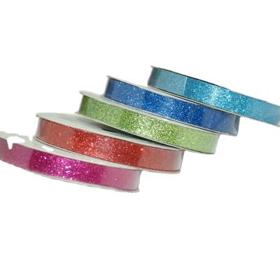 China Anti-bacteria Factory Wholesale Colorful Glitter Ribbon Rolls Glitter Chevron Ribbon for sale